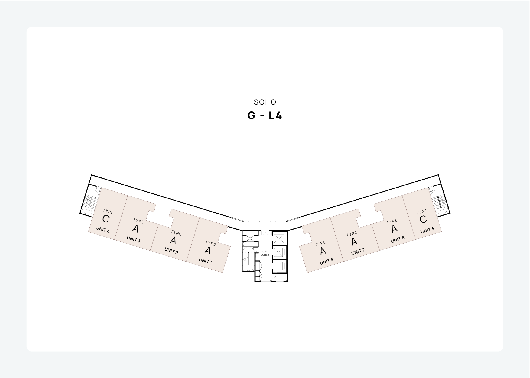 SOHO Ground to Level 4 Floor Plan