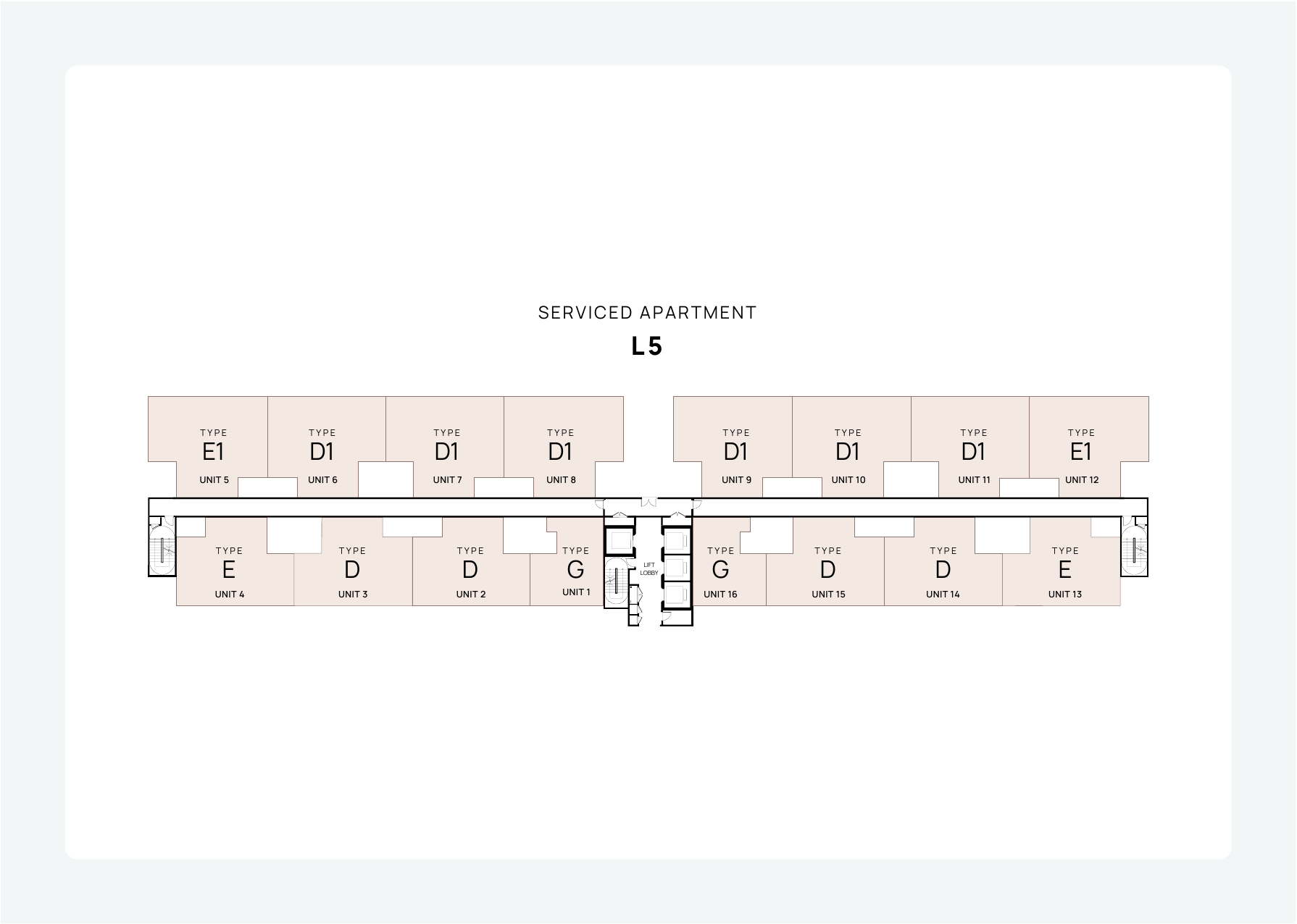 Serviced Apartment Level 5 Floor Plan